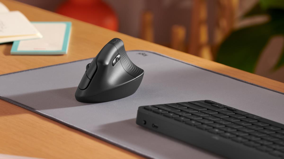 Lift Vertical Ergonomic Mouse - Right Handed - Wireless - Graphite Black