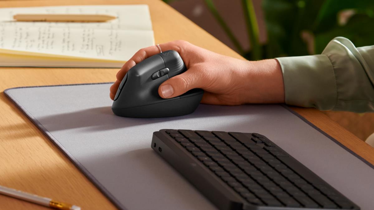 Lift Vertical Ergonomic Mouse - Right Handed - Wireless - Graphite Black