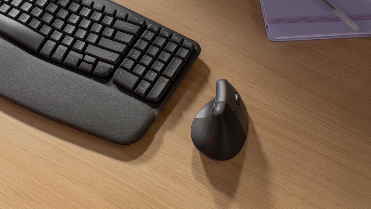 Lift Vertical Ergonomic Mouse - Right Handed - Wireless - Graphite Black
