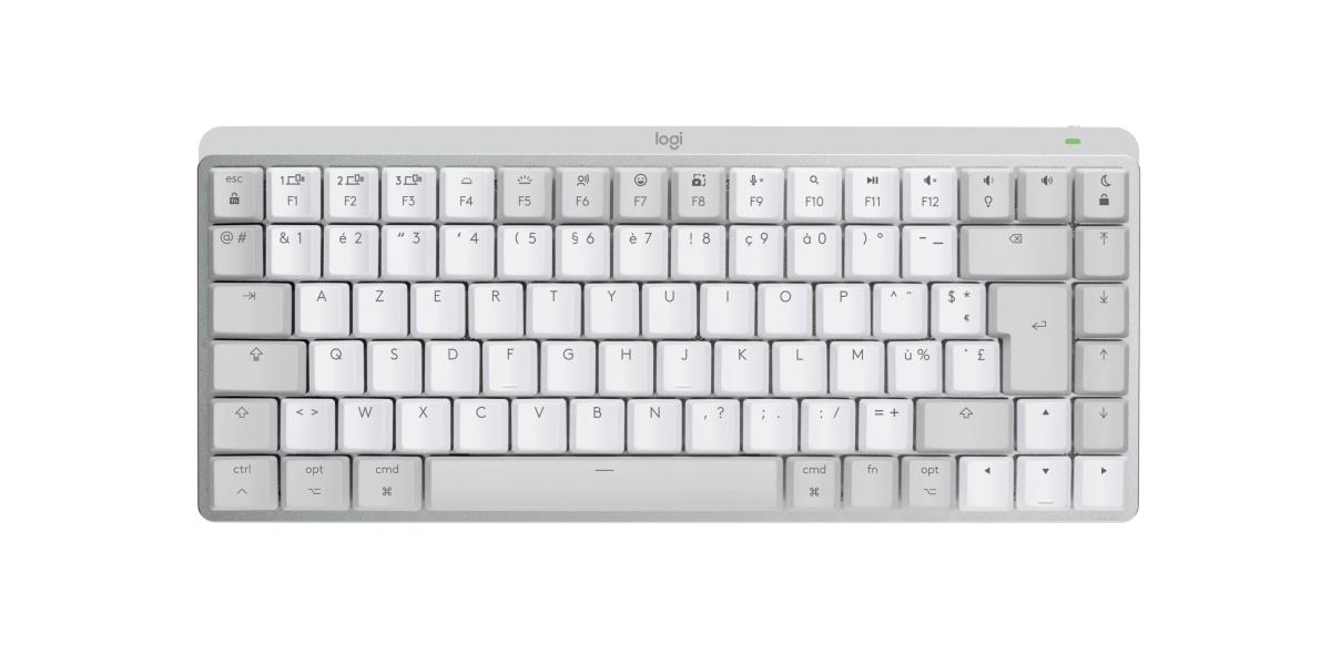 MX Mechanical Mini for Mac Minimalist Wireless Illuminated Performance Keyboard Pale Gray - Azerty French