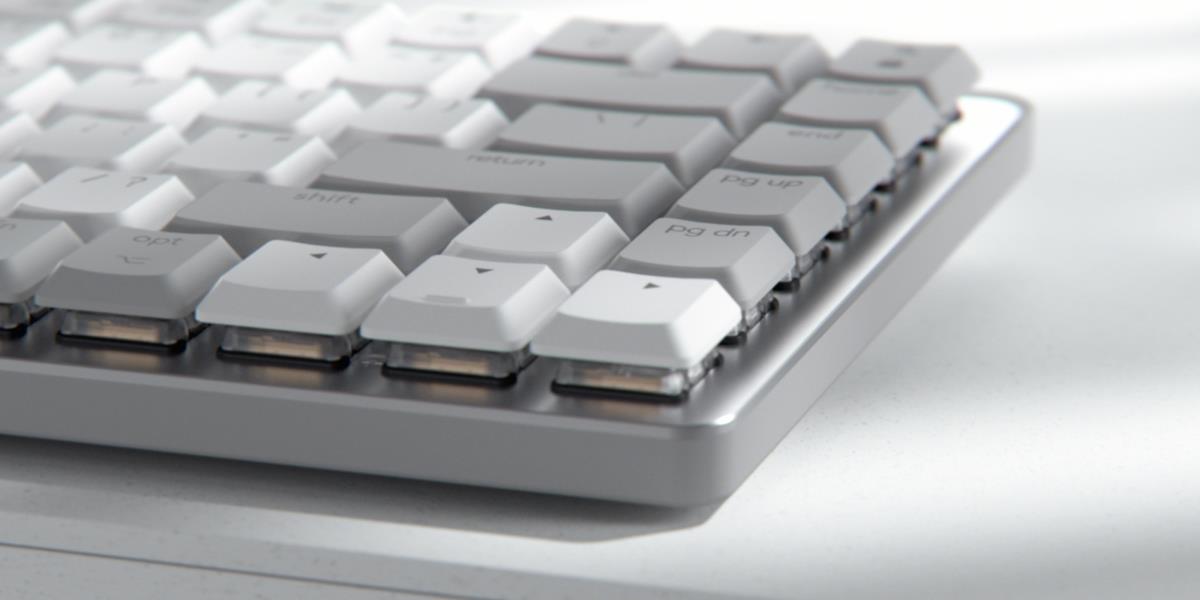 MX Mechanical Mini for Mac Minimalist Wireless Illuminated Performance Keyboard Pale Gray - Azerty French