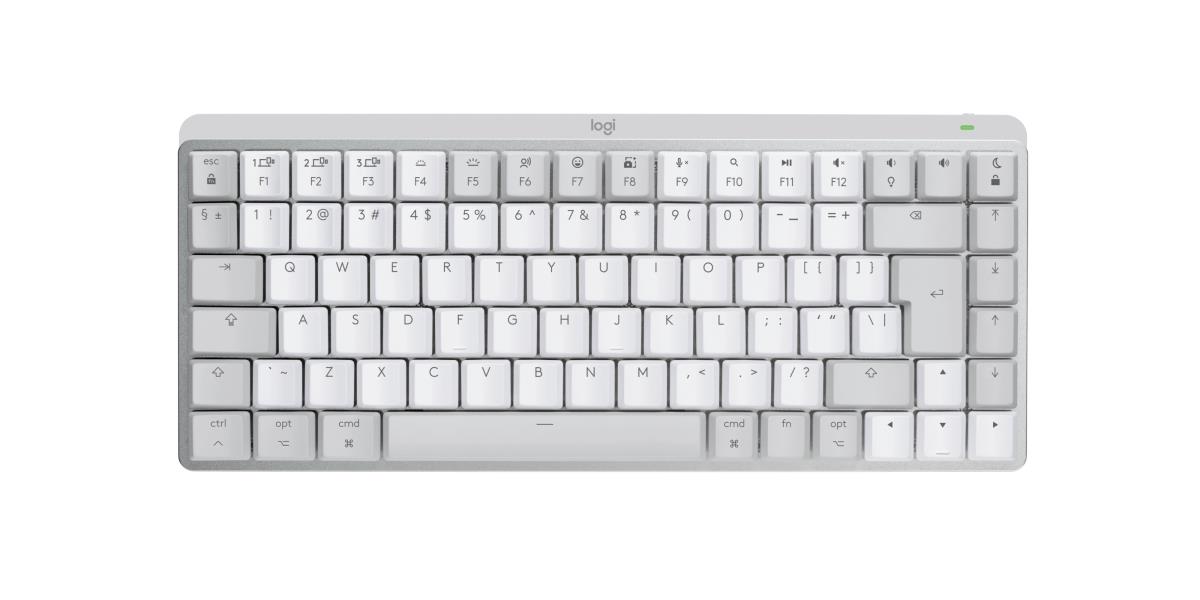 MX Mechanical Mini for Mac Minimalist Wireless Illuminated Performance Keyboard Pale Gray - US Inte - Qwerty