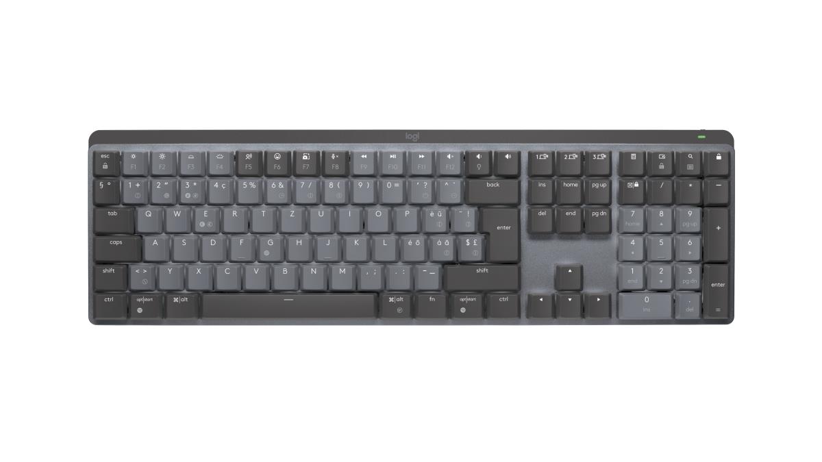 MX Mechanical Wireless Illuminated Performance Keyboard - Graphite Suisse Qwertz