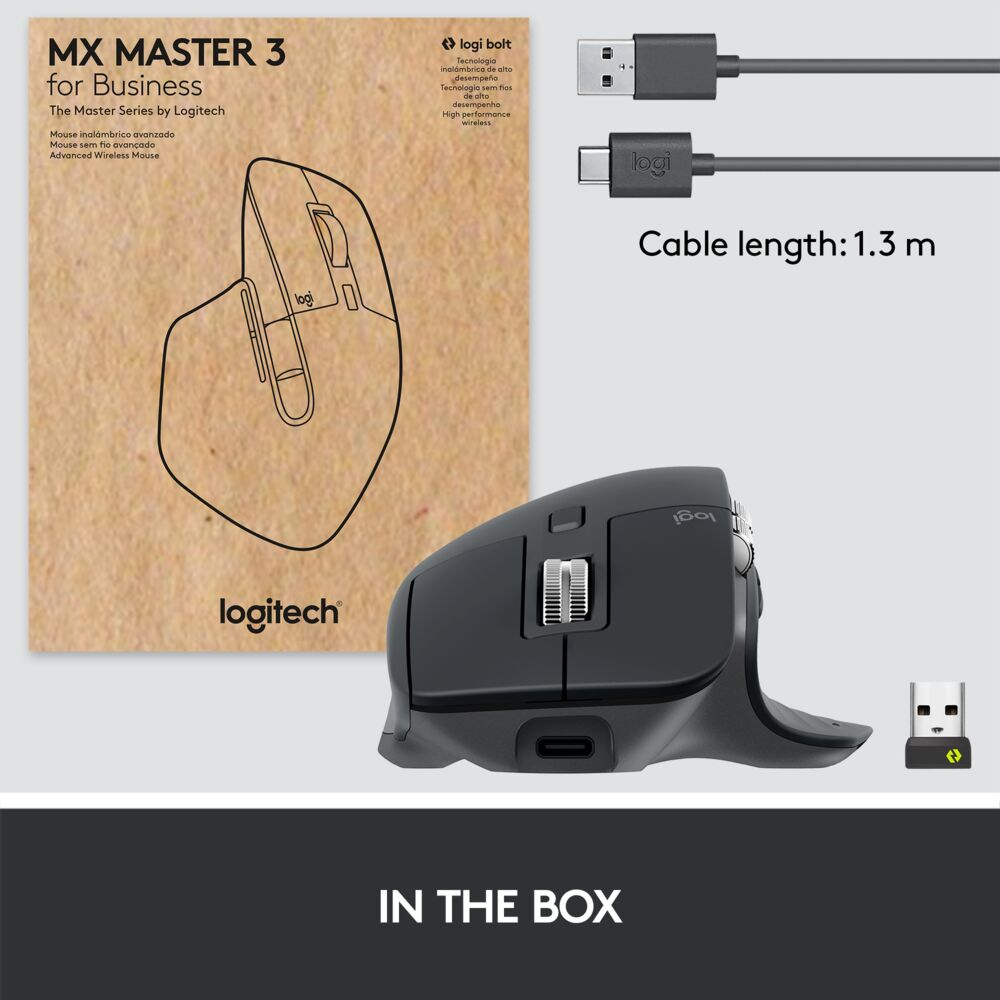 Mx Master 3s For Business - Wireless Bluetooth Mouse - Graphite