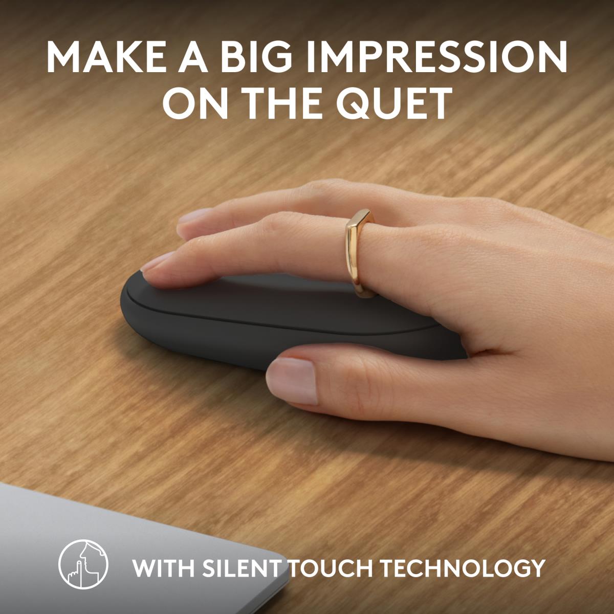 Pebble 2 M350s Wireless Optical Mouse Graphite