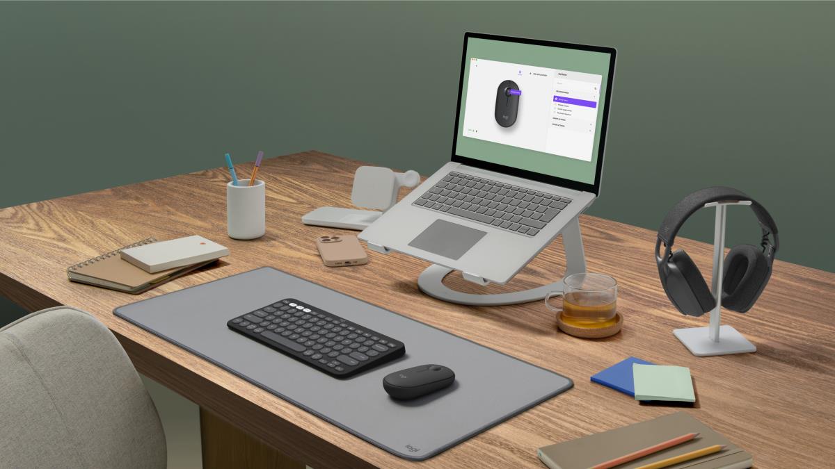 Pebble 2 M350s Wireless Optical Mouse Graphite