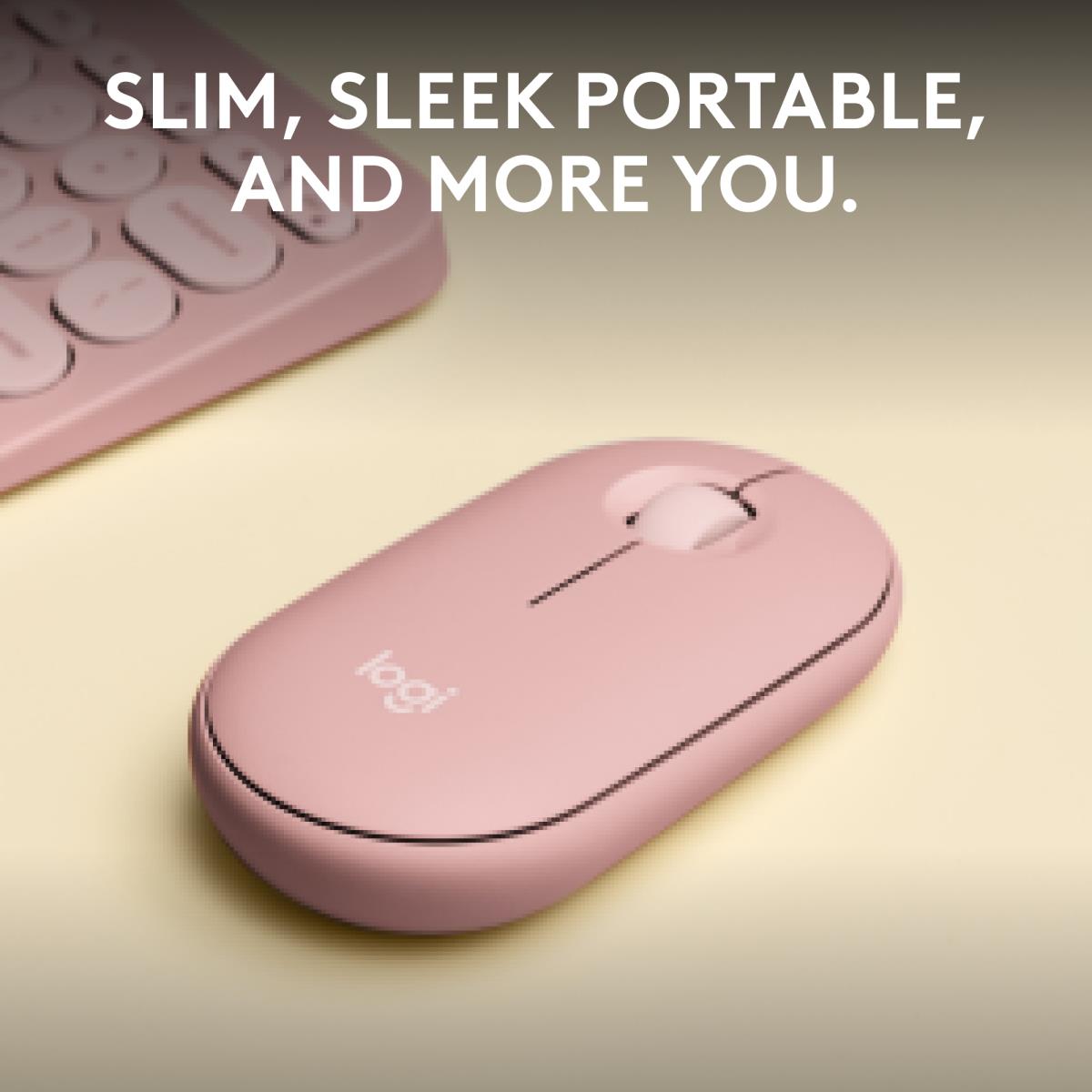 Pebble 2 M350s Wireless Optical Mouse Rose