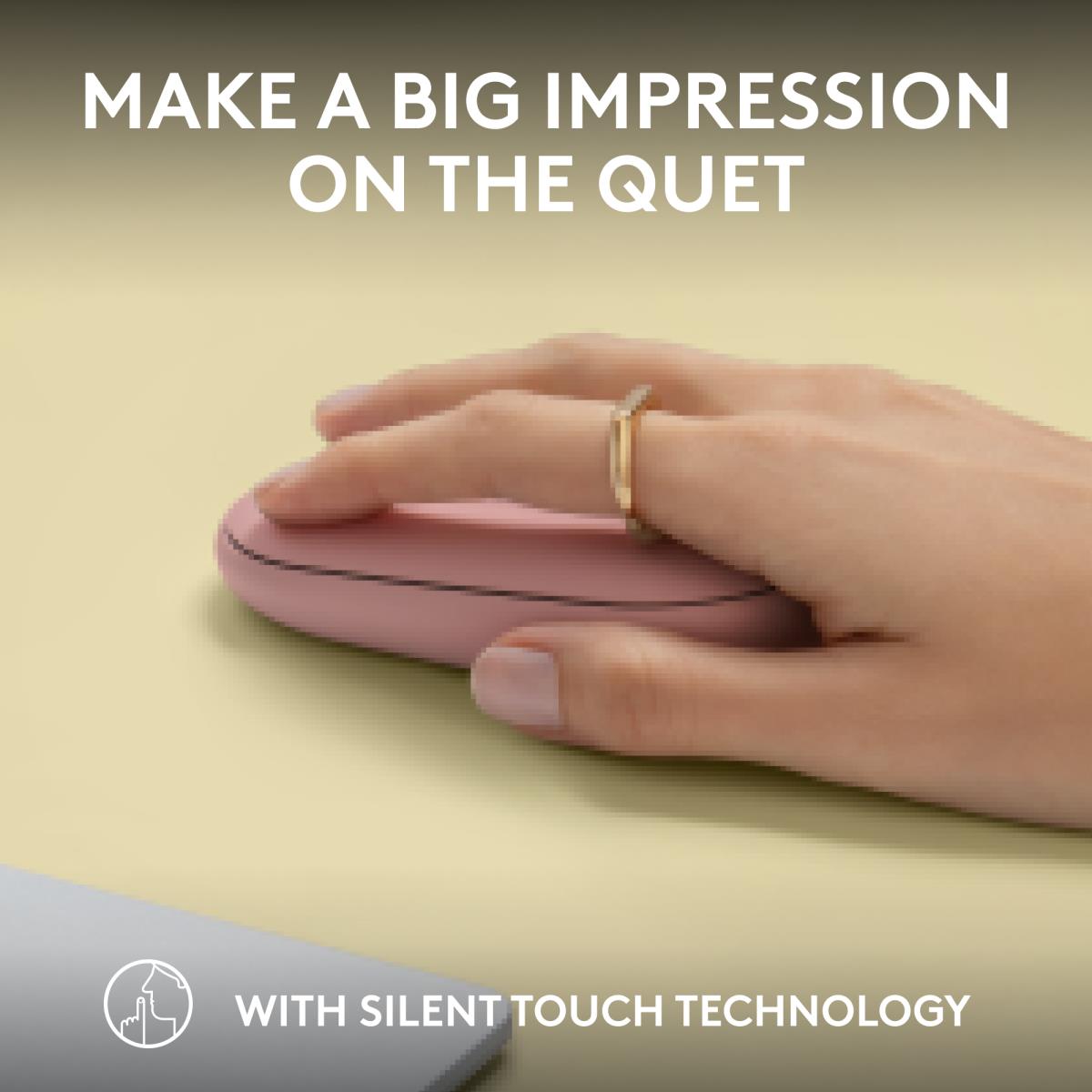 Pebble 2 M350s Wireless Optical Mouse Rose