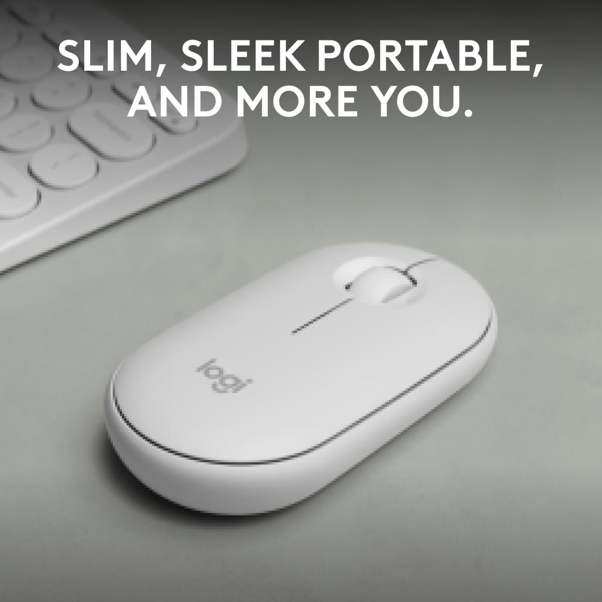 Pebble 2 M350s Wireless Optical Mouse White