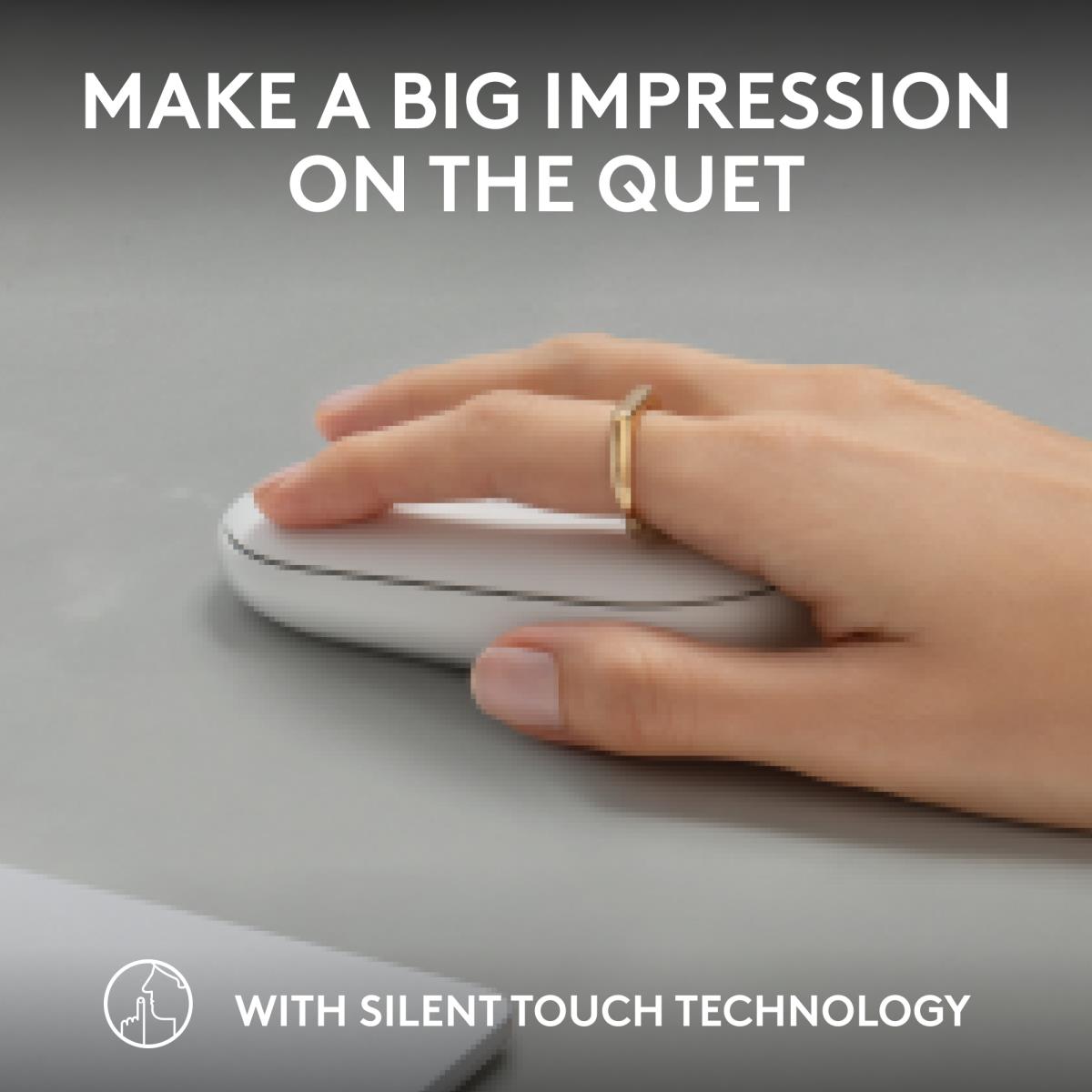 Pebble 2 M350s Wireless Optical Mouse White