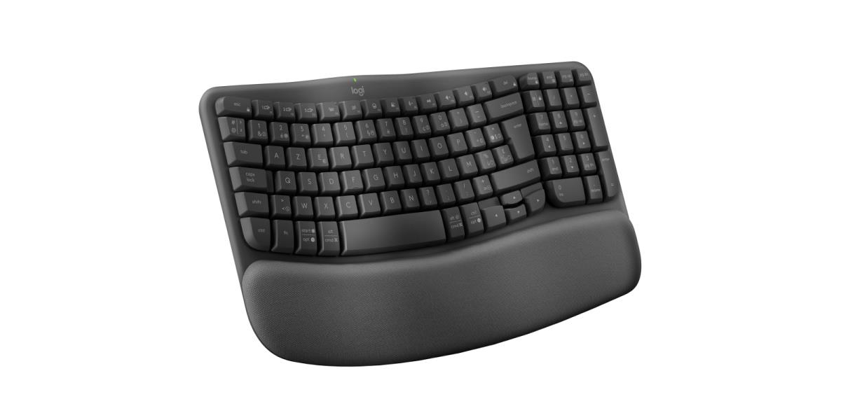 Wave Keys Ergonomic Keyboard Azerty Belgian - Black