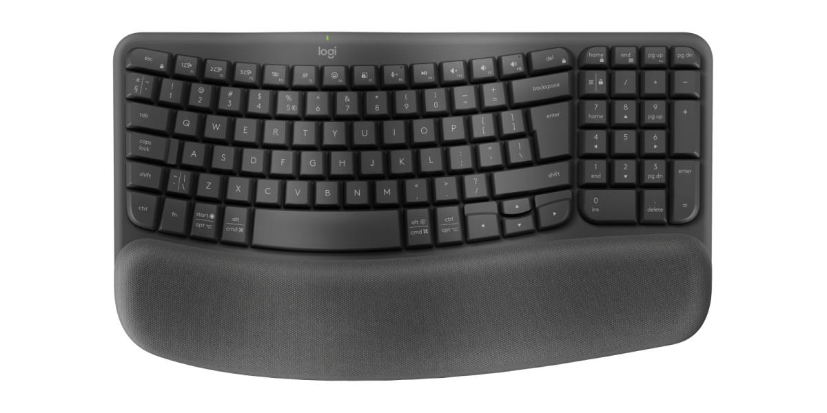 Wave Keys Ergonomic Keyboard Qwerty US/Int''''l - Graphite