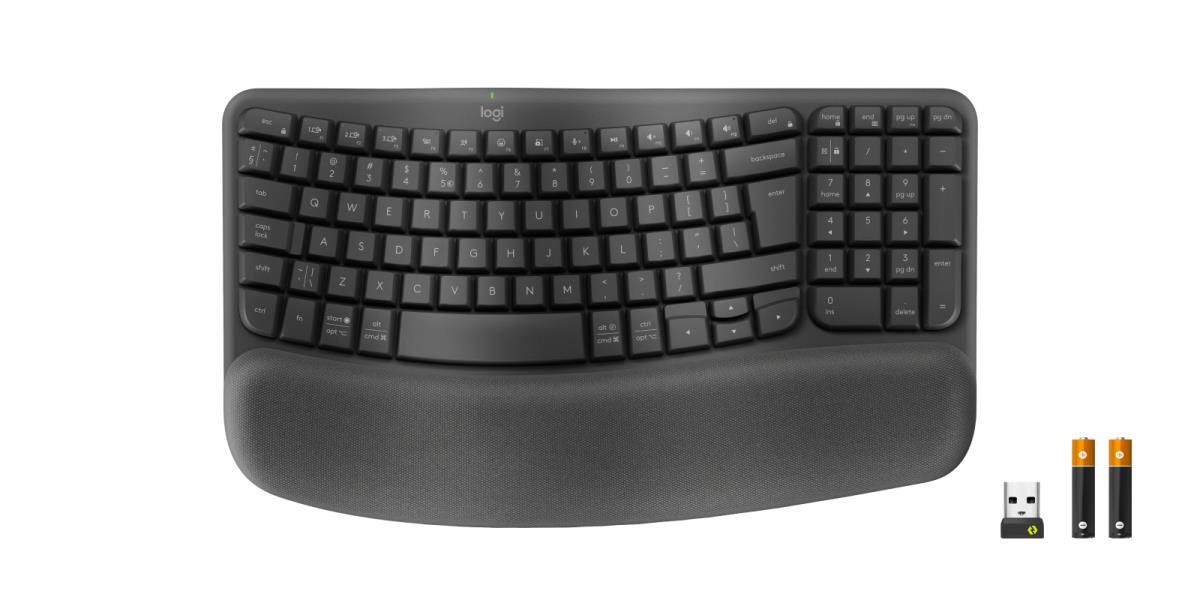 Wave Keys Ergonomic Keyboard Qwerty US/Int''''l - Graphite