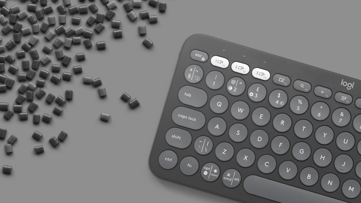 Pebble Keys 2 K380s - Compact Bluetooth Keyboard - Tonal Graphite - Qwertz German
