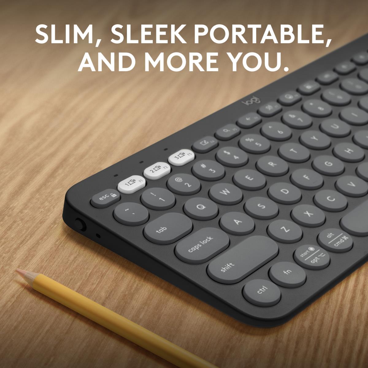 Pebble Keys 2 K380s - Compact Bluetooth Keyboard - Tonal Graphite - Qwerty US/Int'l