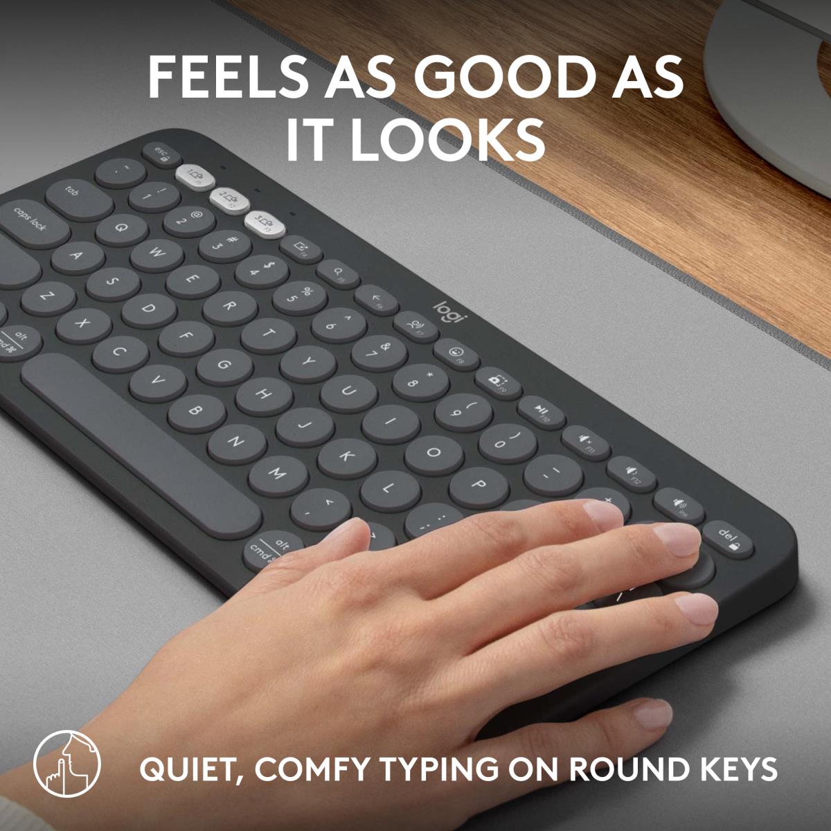 Pebble Keys 2 K380s - Compact Bluetooth Keyboard - Tonal Graphite - Qwerty US/Int'l