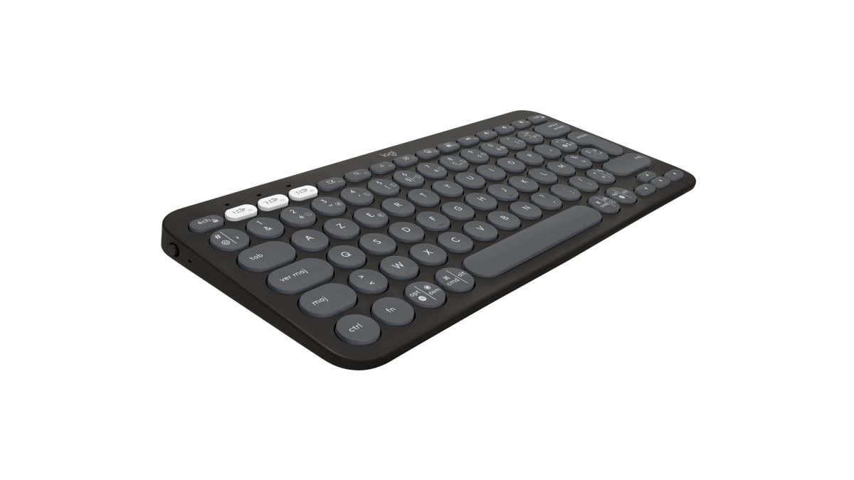Pebble Keys 2 K380s - Compact Bluetooth Keyboard - Tonal Graphite - Azerty French