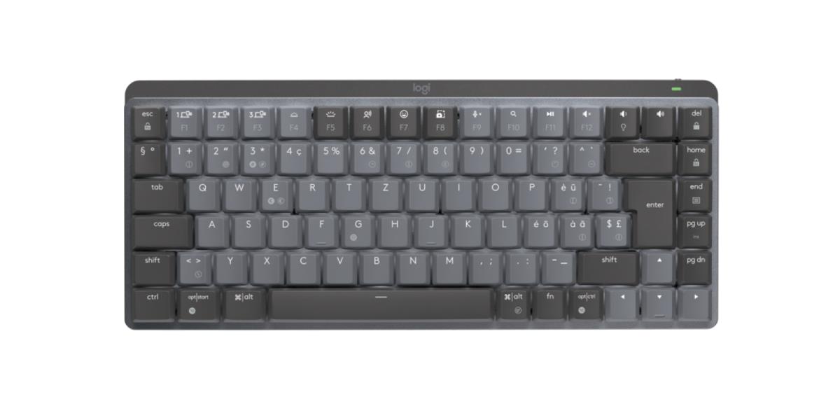 Mx Mechanical Mini Minimalist Wireless Illuminated Keyboard  - Graphite Tactile Quiet Qwertz Suisse