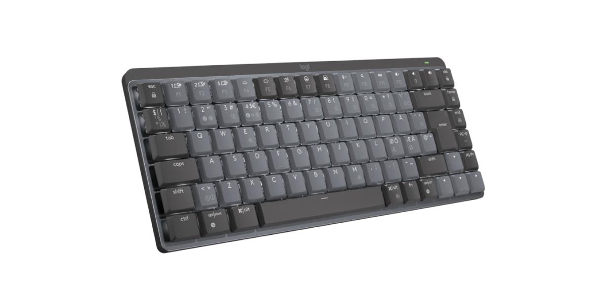 Mx Mechanical Mini Minimalist Wireless Illuminated Keyboard  - Graphite Tactile Quiet Qwerty Dansk/ Norsk/ Svenska/ Suomalainen