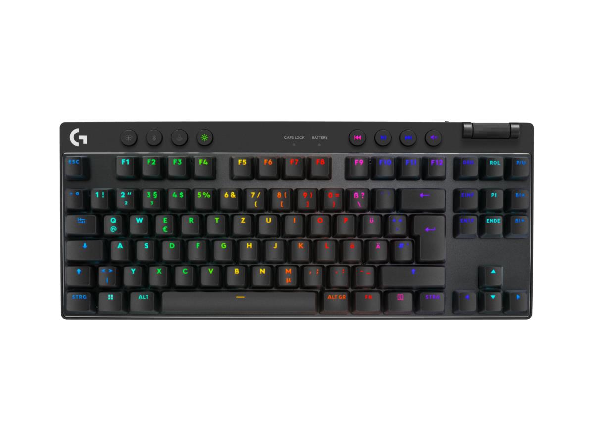 G Pro X TKL Lightspeed Gaming Keyboard - Bluetooth - Black Deutsch - Qwertz - Tactile