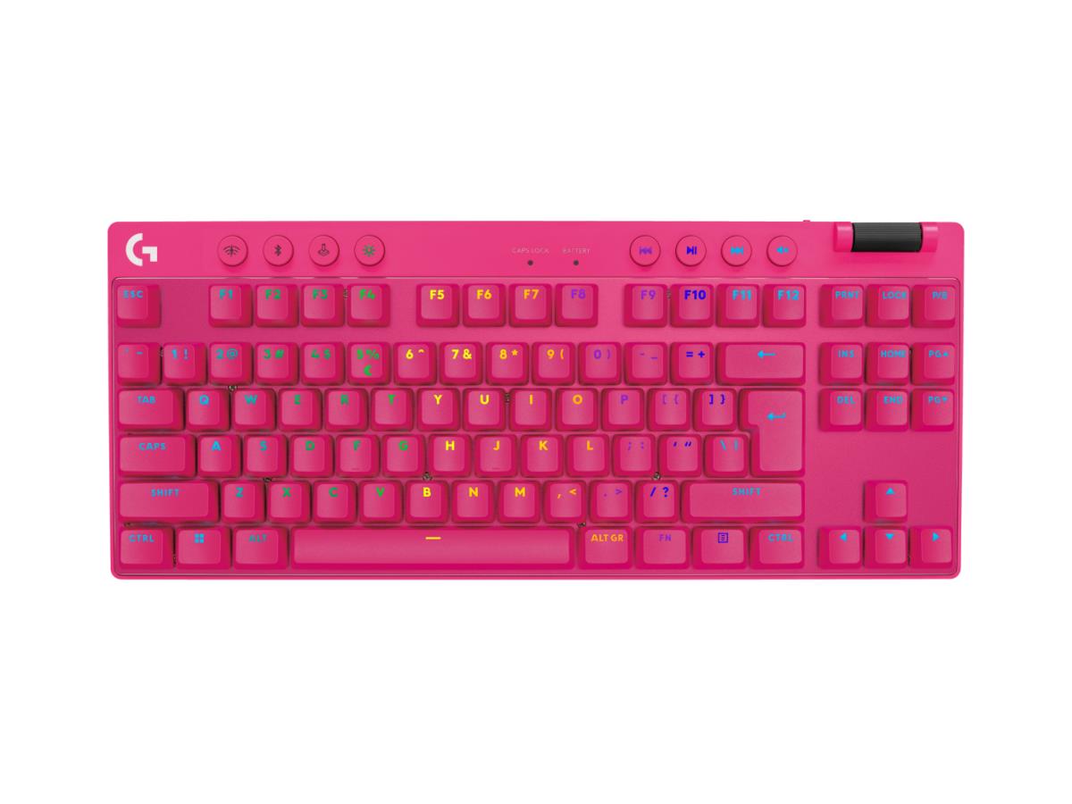 G Pro X TKL Lightspeed Gaming Keyboard - Bluetooth - Pink US International Tactile