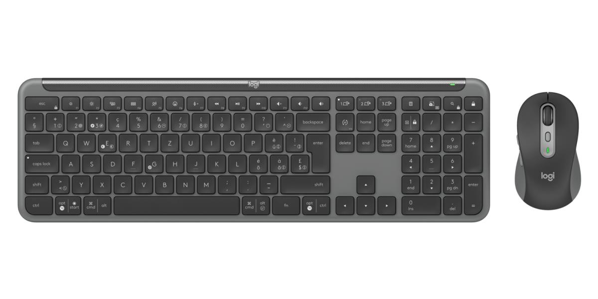 Signature Slim Combo Mk950 - Wireless Keyboard/mouse - Graphite - Qwertzu Swiss-lux