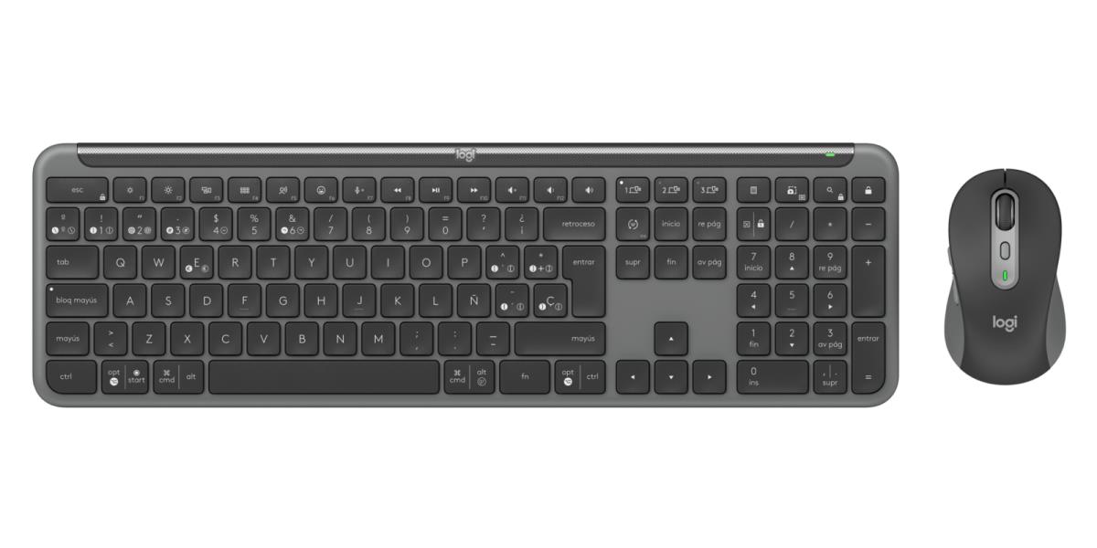 Signature Slim Combo Mk950 - Wireless Keyboard/mouse - Graphite - Qwerty Espanol