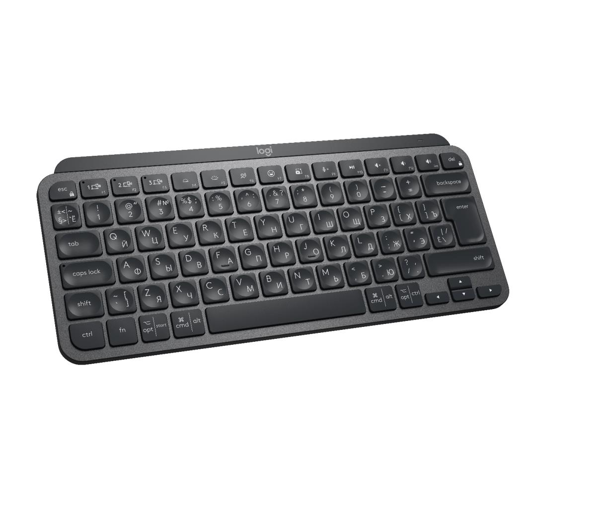 Minimalist Wireless Illuminated Keyboard - Mx Keys Mini - Graphite - Qwerty Russian