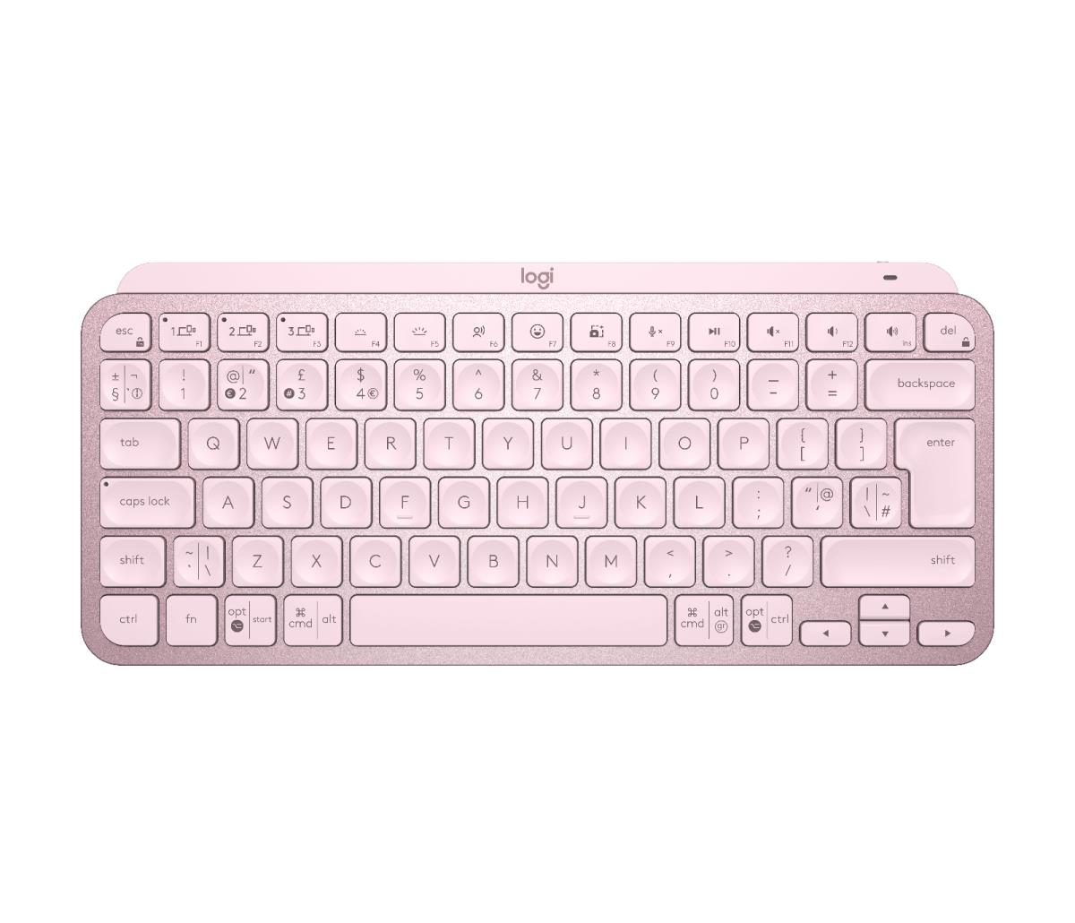 Minimalist Wireless Illuminated Keyboard - Mx Keys Mini - Rose - Qwerty Uk