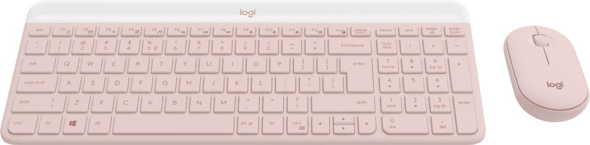 Slim Wireless Keyboard And Mouse Combo Mk470 - Rose Qwerty Us/int'l