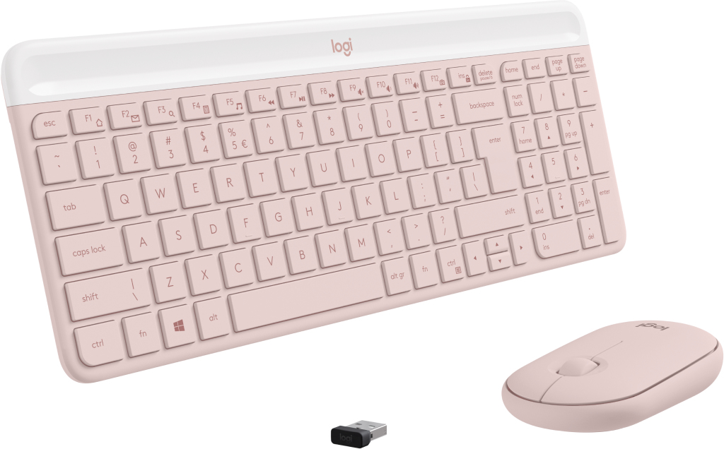 Slim Wireless Keyboard And Mouse Combo Mk470 - Rose Qwerty Us/int'l