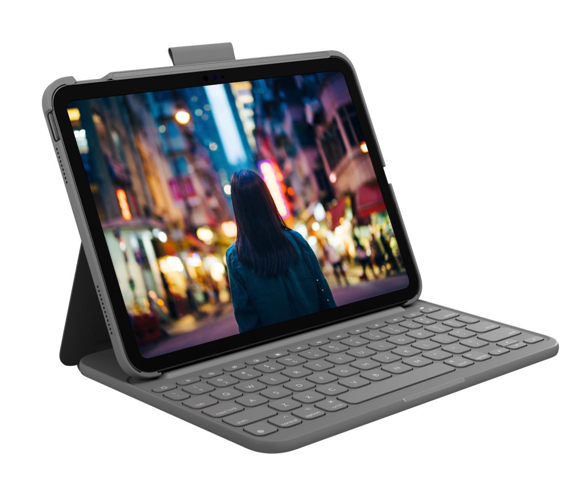 Slim Folio For iPad 10th Generation Oxford Grey Qwertz Deutsch