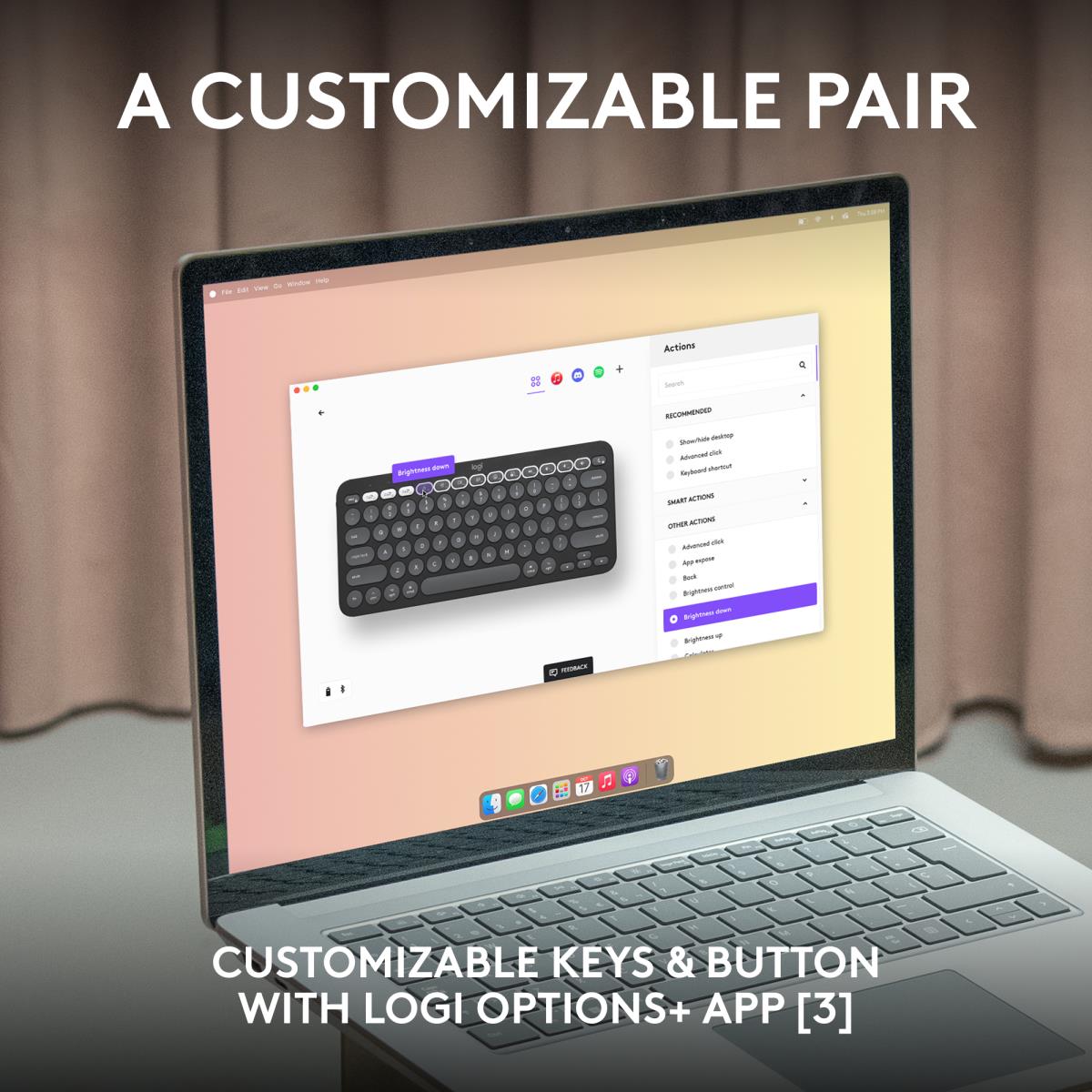Pebble 2 Combo For Mac Tonal Graphite Azerty French