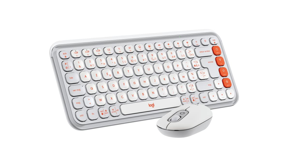Pop Icon Combo Off White & Orange Azerty French