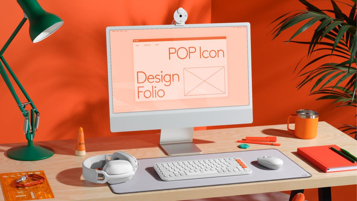 Pop Icon Combo Off White & Orange Azerty French