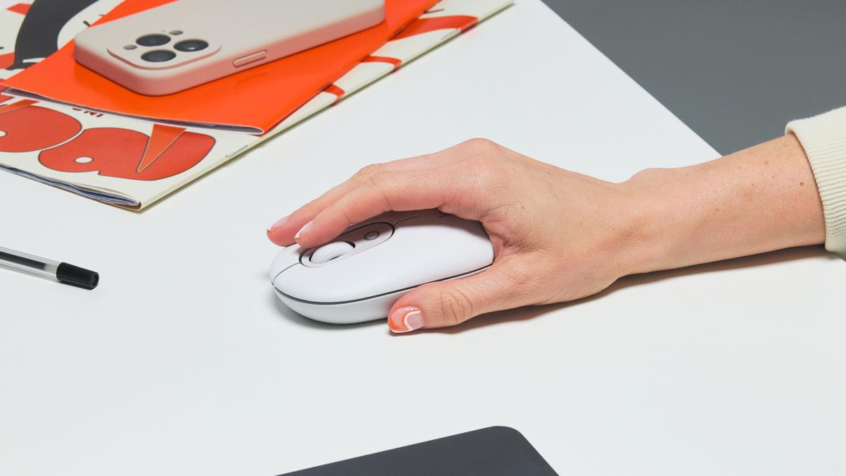 Pop Mouse - Customizable Emoji - Wireless - Off White