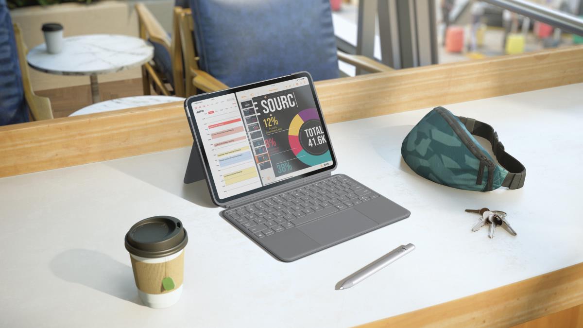 Combo Touch For iPad Air 11in 5th Gen Oxford Grey Azerty French