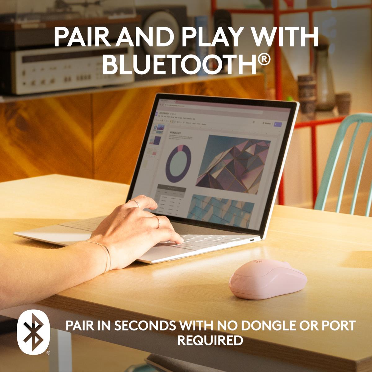 M240 Silent Mouse - Bluetooth - Pink