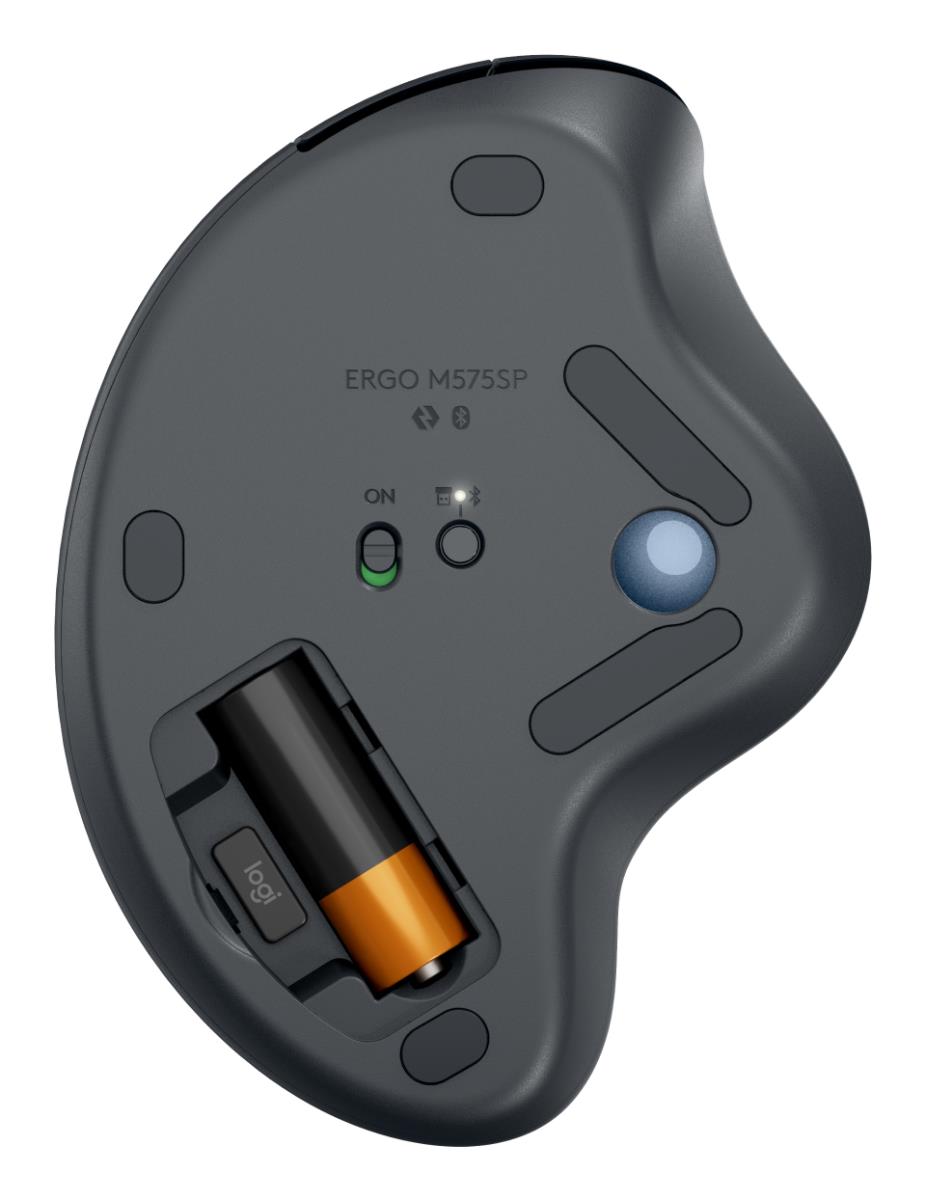 Ergo M575s Wireless Trackball - Graphite+blue Ball
