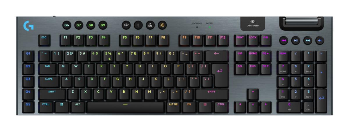 G915 X Lightspeed Wireless Low Profile Gaming Keyboard - Black - Qwerty - Us International Clicky