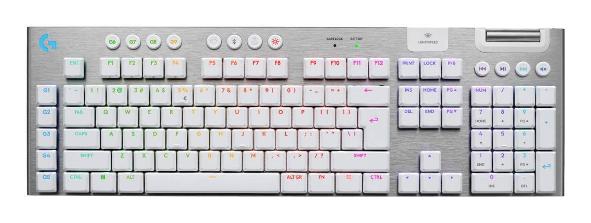 G915 X Lightspeed Wireless Low Profile Gaming Keyboard - White - Qwerty - Us International Tactile