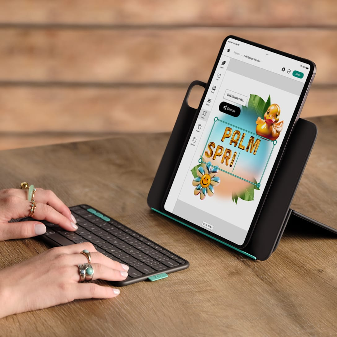 Flip Folio Graphite -  iPad Pro 11-in (M4) iPad Air 11-in (M2 & M3) iPad Air (5th gen) - Qwertz Suisse