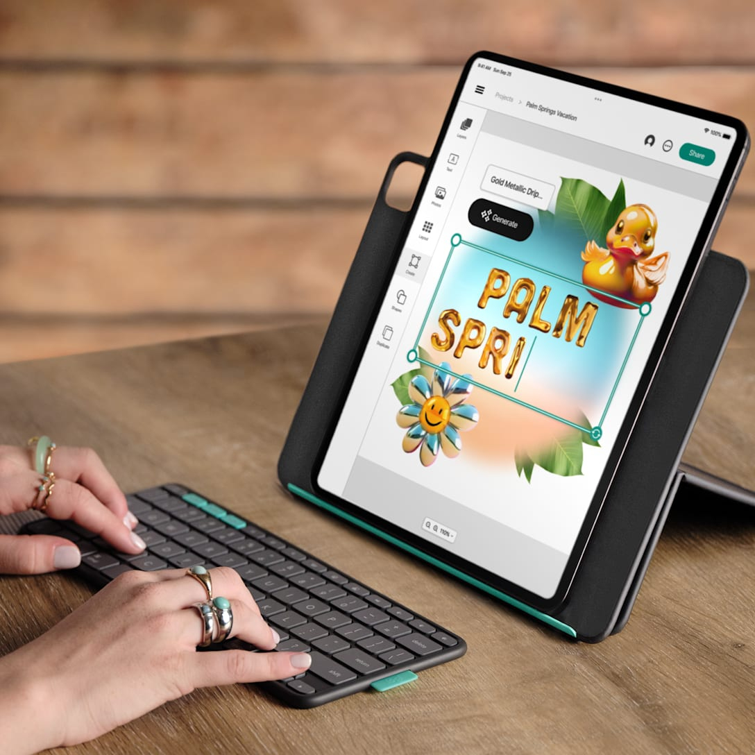 Flip Folio Graphite - iPad Pro 13-in (M4) iPad Air 13-in (M2 & M3) - Qwerty Dansk/ Norsk/ Svenska/ Suomalainen
