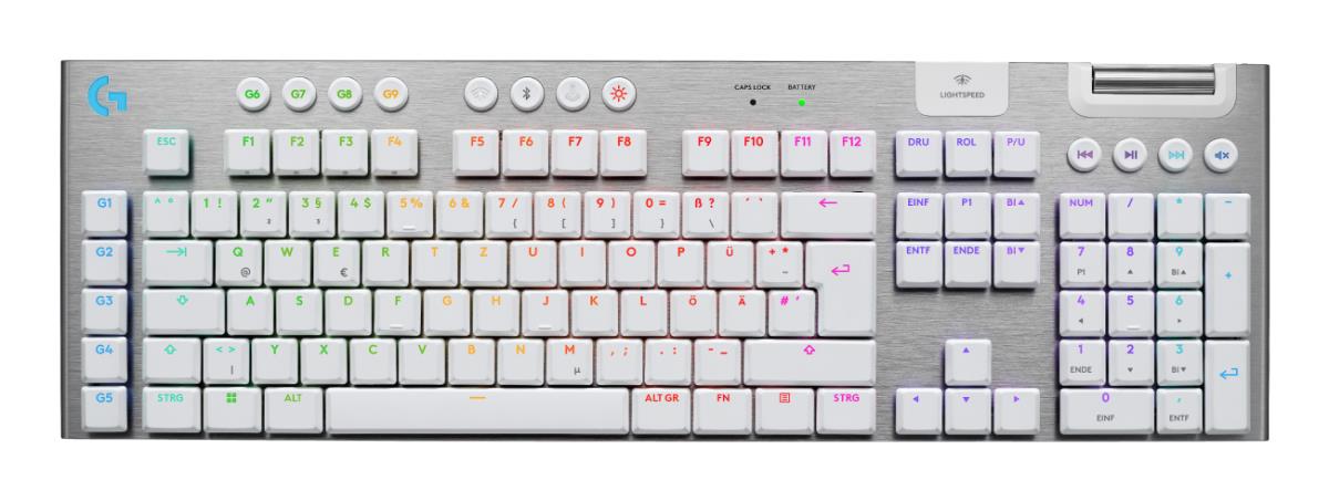G915 X Lightspeed Wireless Low Profile Gaming Keyboard White Linear Qwertz Deutsch