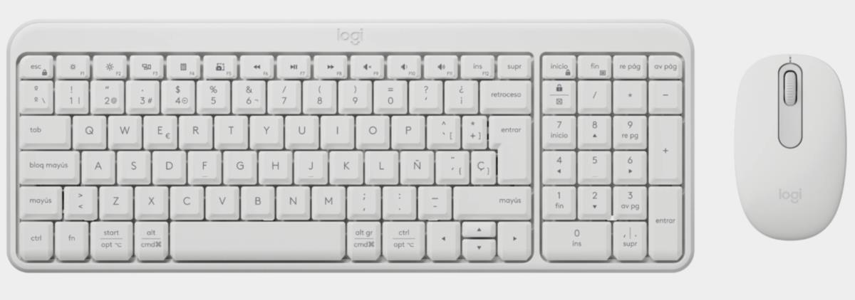 MK250 Compact Bluetooth Keyboard - Off-white - Qwerty Esp