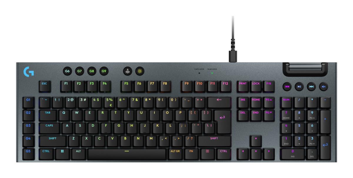 G915 X USB-A Wired Low Profile Gaming Keyboard Tactile Black Qwerty US