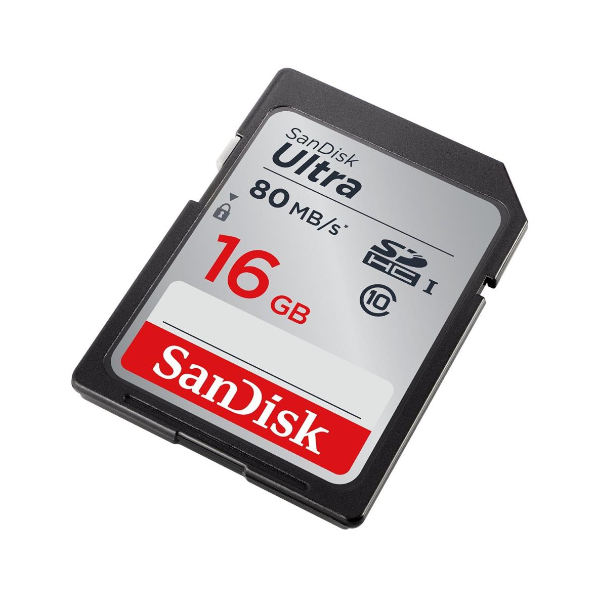 Sandisk Ultra Sd Card Class 10 Read 80mb/s 16GB