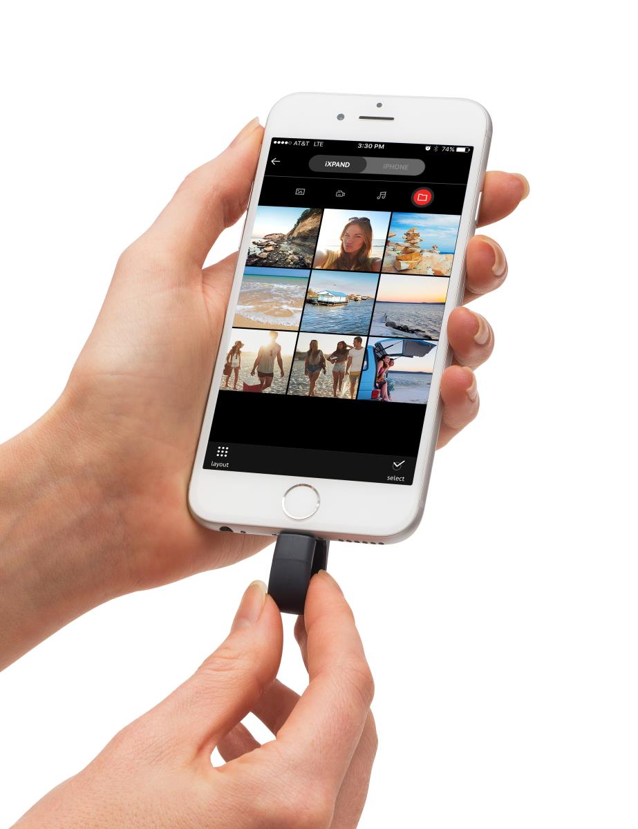 SanDisk Ixpand - 32GB USB Stick - USB 3.0 / Lightning - Black / Silver