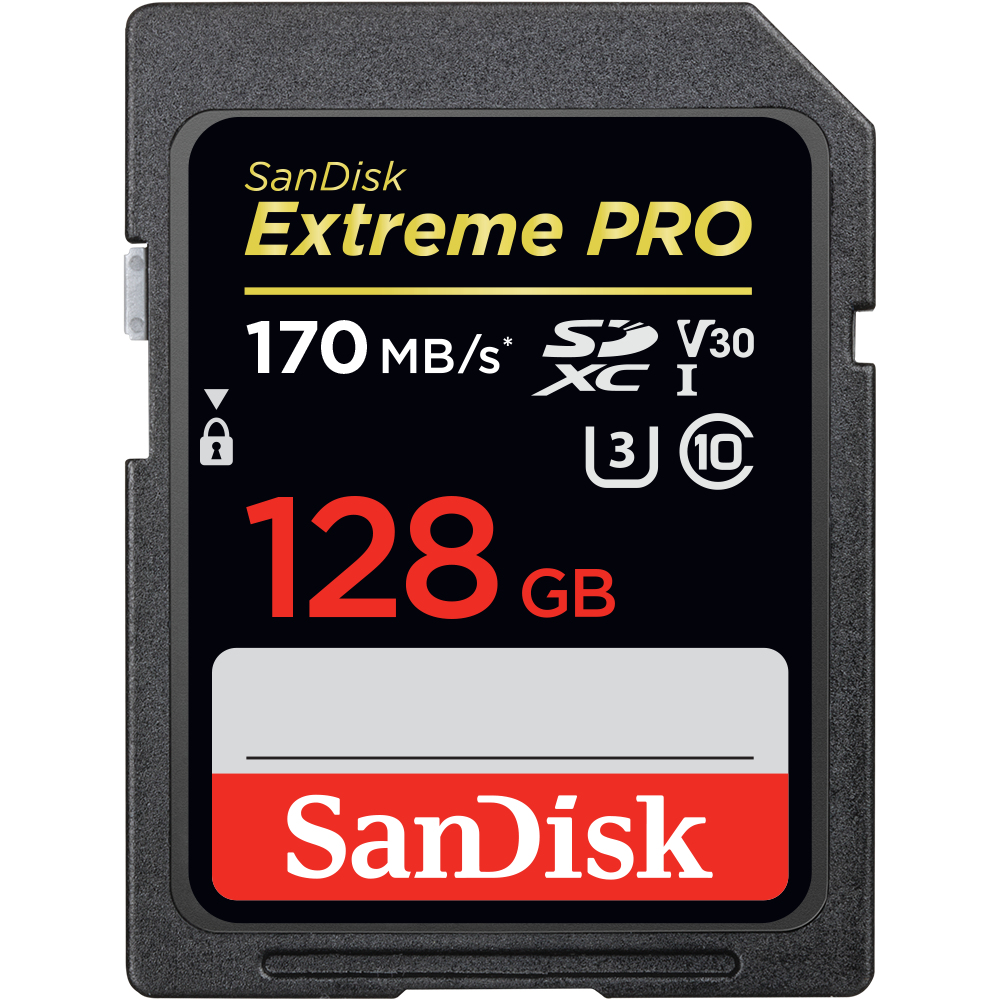 SanDisk SDXCExtreme Pro 128GB V30 U3 UHS-I 170MB/s