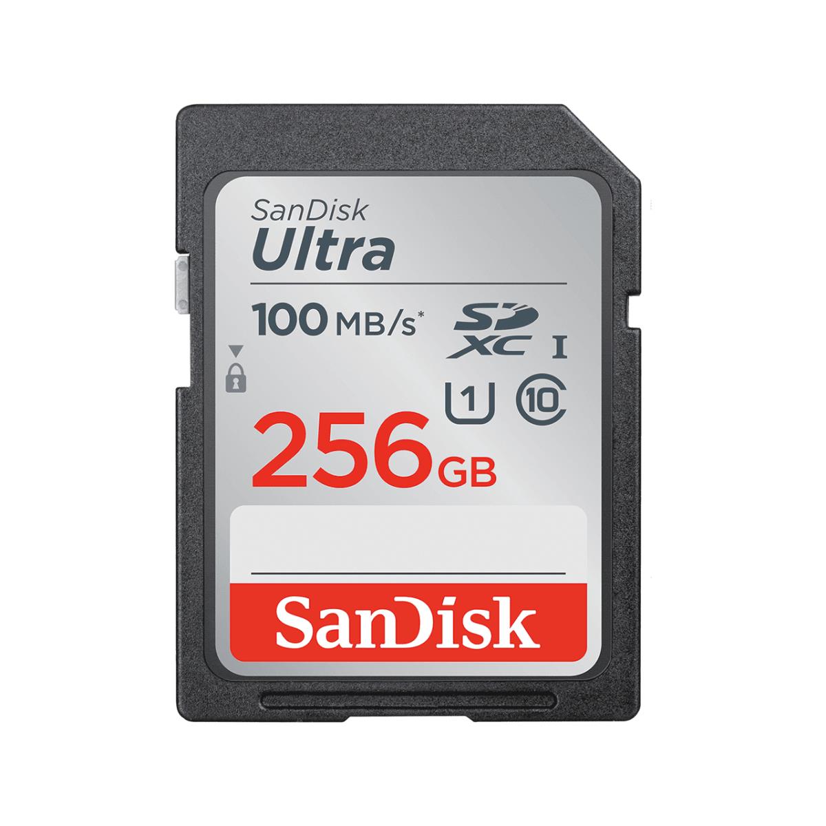 SanDisk Ultra 256GB SDXC Memory Card 100MBs